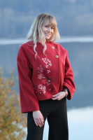 Vyšívaný prechodný kabát Kvitnúca nádej