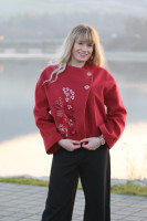 Vyšívaný prechodný kabát Kvitnúca nádej