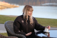 Vyšívaná prechodná bunda Snehová vločka