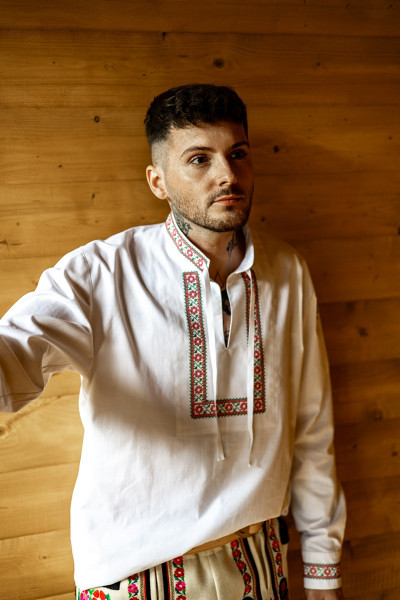 Ľudová bavlnená biela...