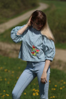 Vyšívaná bavlnená blúzka Medzi riadkami