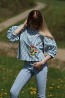 Vyšívaná bavlnená blúzka Medzi riadkami