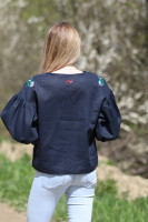 Vyšívaná ľanová blúzka Hlboký nádych