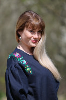 Vyšívaná ľanová blúzka Hlboký nádych