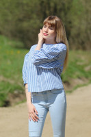 Trendy pásik bavlnená blúzka Nina