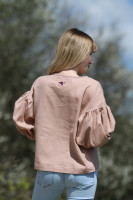 Vyšívaná ľanová blúzka Vo vánku