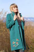 Prechodný vyšívaný kabát Zobúdzanie