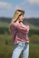 Bavlnená pásikavá blúzka Mária