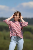 Bavlnená pásikavá blúzka Mária