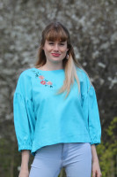 Vyšívaná ľanová blúzka Bystrina