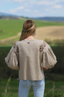 Vyšívaná ľanová blúzka Vôňa zeme