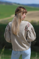 Vyšívaná ľanová blúzka Vôňa zeme