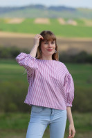 Bavlnená pásikavá blúzka Eva