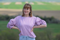 Bavlnená pásikavá blúzka Eva