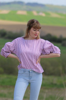 Bavlnená pásikavá blúzka Eva