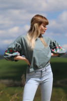 Vyšívaná ľanová blúzka Tanec medzi kvetmi