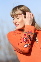 Prechodný vyšívaný kabát Pieseň vtákov