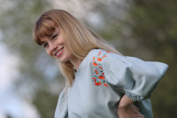 Vyšívaná ľanová blúzka Sťahovavé vtáky