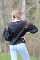 Vyšívaná ľanová blúzka Zhasnuté