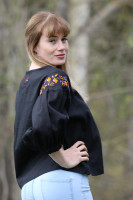 Vyšívaná ľanová blúzka Zhasnuté