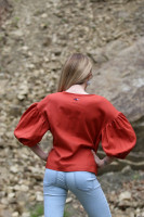 Vyšívaná ľanová blúzka Na skalách