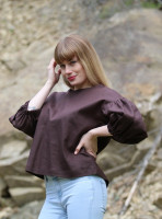 Ľanová blúzka Zrnko kávy