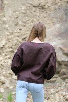 Ľanová blúzka Zrnko kávy