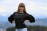 Vyšívaná ľanová blúzka Diaľka