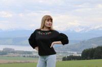 Vyšívaná ľanová blúzka Diaľka