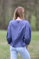 Vyšívaná ľanová blúzka Šafran