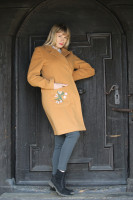 Prechodný vlnený vyšívaný kabát Dotyk jari