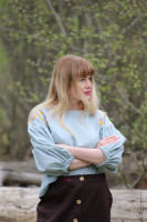 Vyšívaná ľanová blúzka Krehkosť