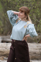 Vyšívaná ľanová blúzka Krehkosť