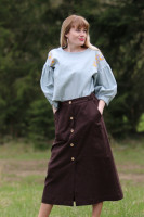 Vyšívaná ľanová blúzka Krehkosť