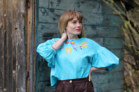 Vyšívaná ľanová blúzka Studený jarčok