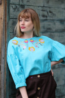 Vyšívaná ľanová blúzka Studený jarčok