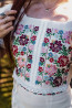 Ľanový vyšívaný crop top Hontianske Nemce