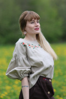 Vyšívaná ľanová blúzka Prekvapenie