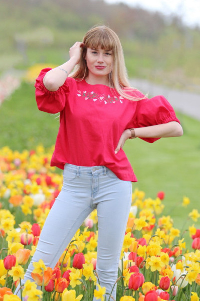 Vyšívaná ľanová blúzka...