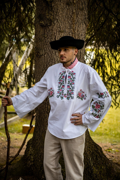 Ľudová ľanová biela...