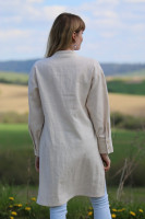 Vyšívaná ľanová tunika/šatotunika Na ceste