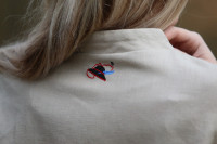 Vyšívaná ľanová tunika/šatotunika Dar zeme