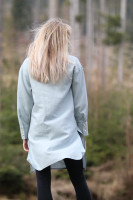 Vyšívaná ľanová tunika/šatotunika V oblakoch