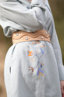 Vyšívaná ľanová tunika/šatotunika V oblakoch