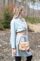 Vyšívaná ľanová tunika/šatotunika V oblakoch