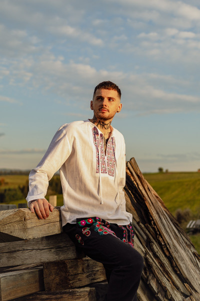 Ľudová ľanová biela...