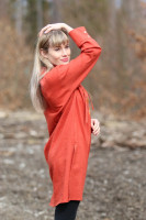 Vyšívaná ľanová tunika/šatotunika Jeseň