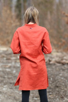 Vyšívaná ľanová tunika/šatotunika Jeseň