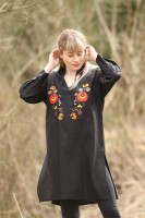 Vyšívaná ľanová tunika/šatotunika Blízkosť