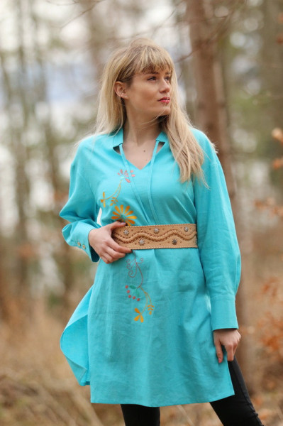 Vyšívaná ľanová...